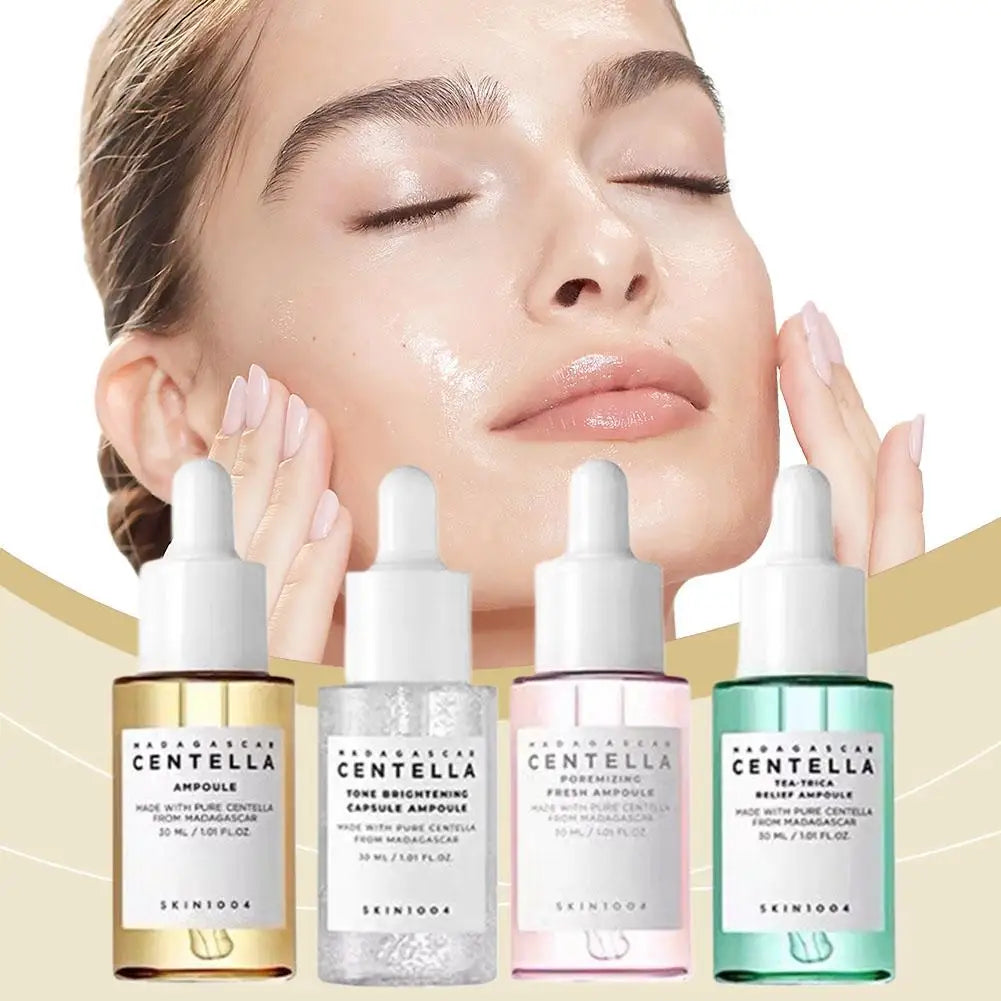 30ml*4 Centella Asiatica Essence Set Calming Moisturizing Brightening Face Serum Brightening Capsule Ampoule Daily Skin Care