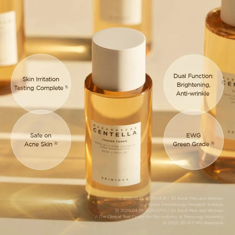 Korean Skin Care Set Centella Acne Toning Toner and Ampoule Facial Serum Soothing Daily Basic Skincare Original Products Set