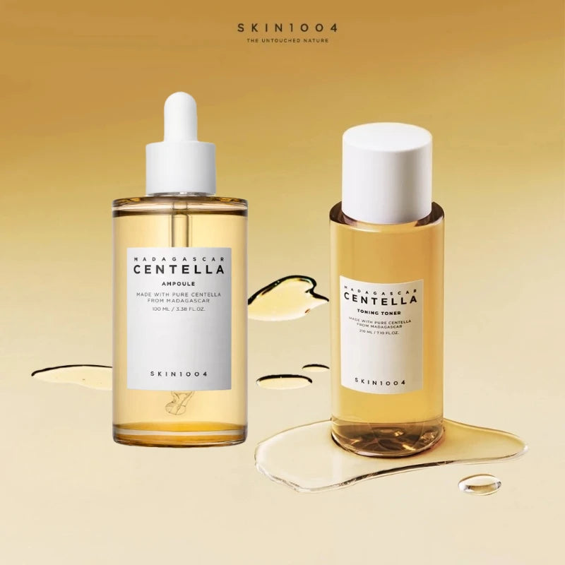 Korean Skin Care Set Centella Acne Toning Toner and Ampoule Facial Serum Soothing Daily Basic Skincare Original Products Set