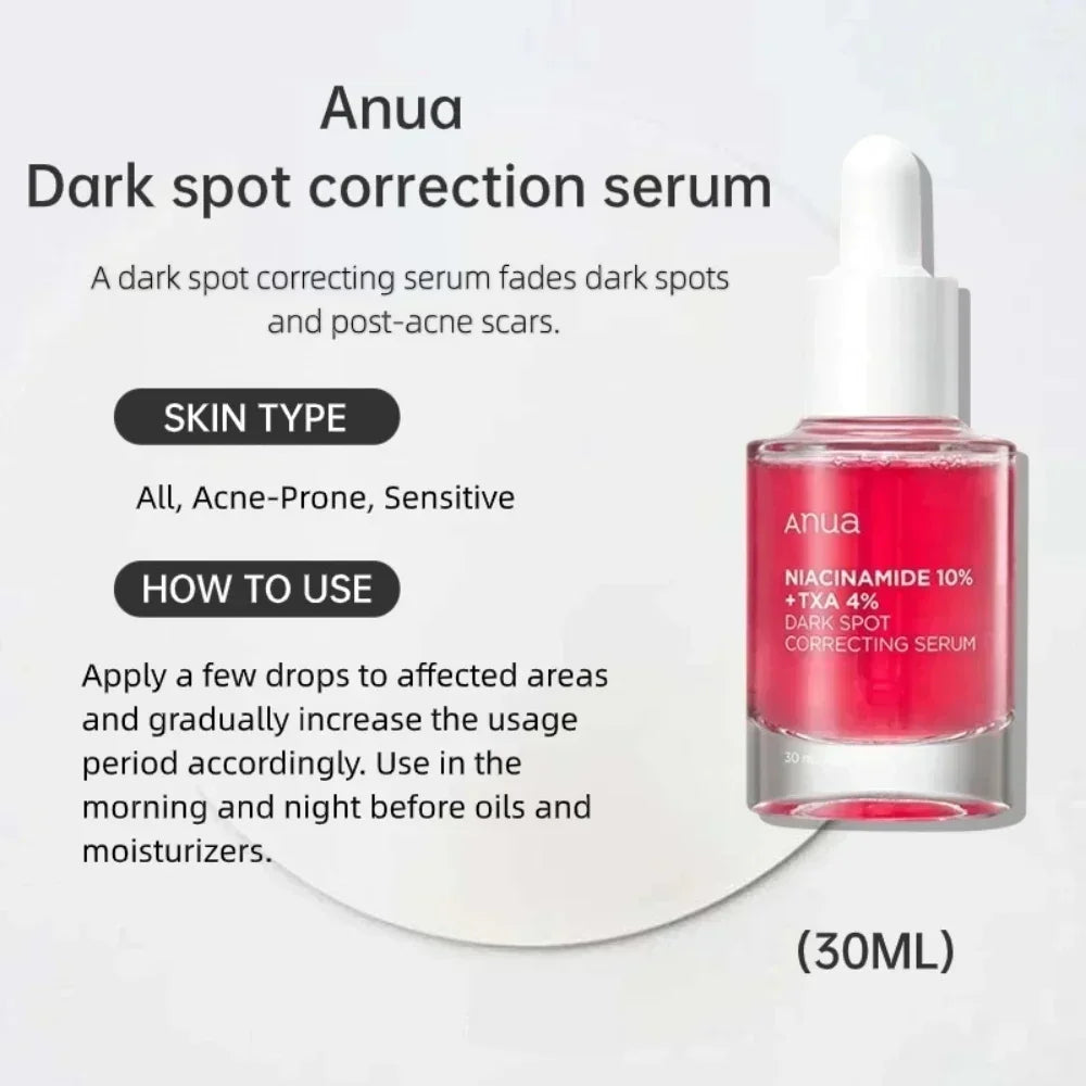 Anua Original Peach 70% Niacinamide Serum Anti-Wrinkle Hydrating Deep Spot Serum Vitamin C Freckle Removal Whitening Set