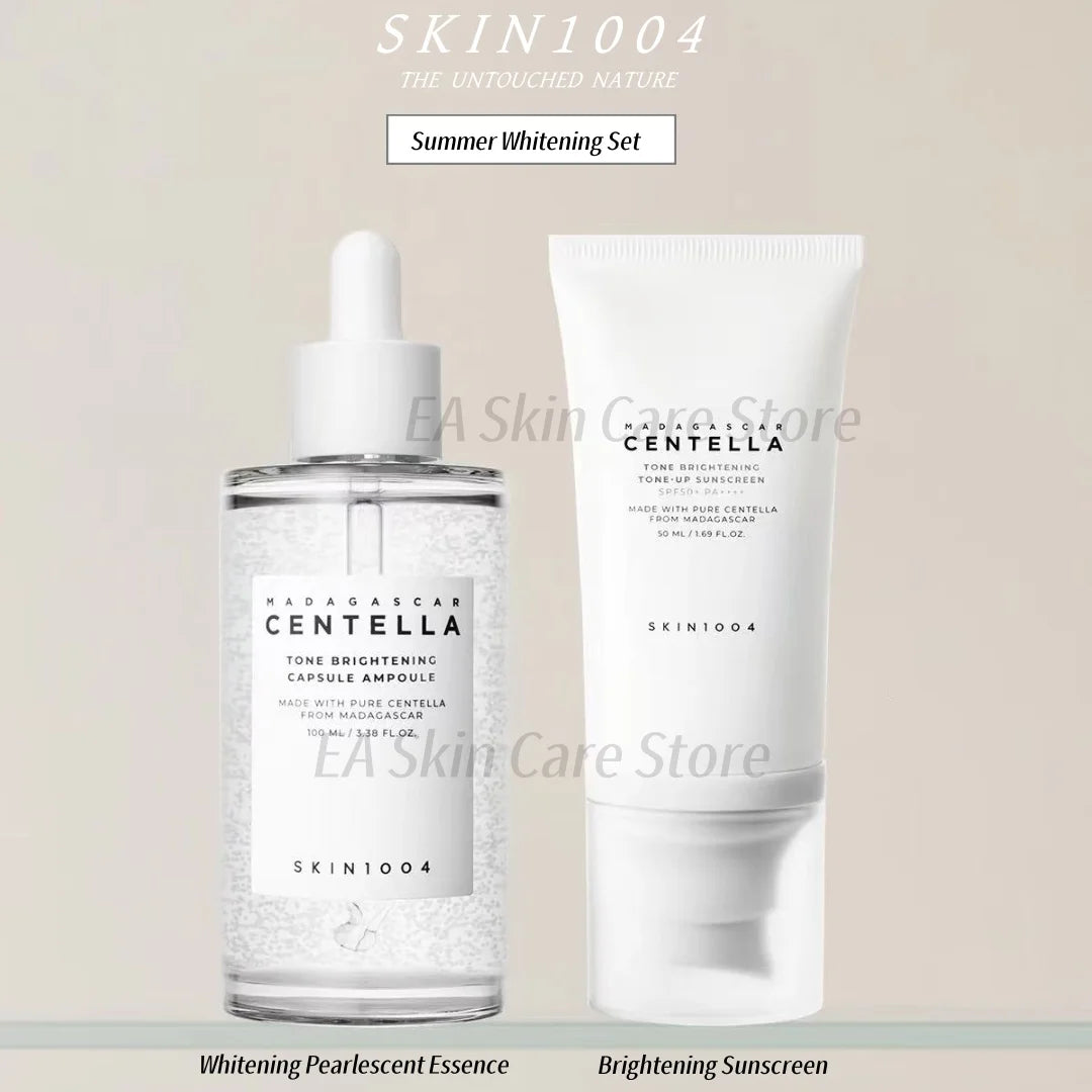 SKIN1004 Centella Skincare Coreanos Face Care 2Pcs/Set Whitening Serum Tone Brightening Capsule Ampoule Tone-up Sunscreen SPF50+
