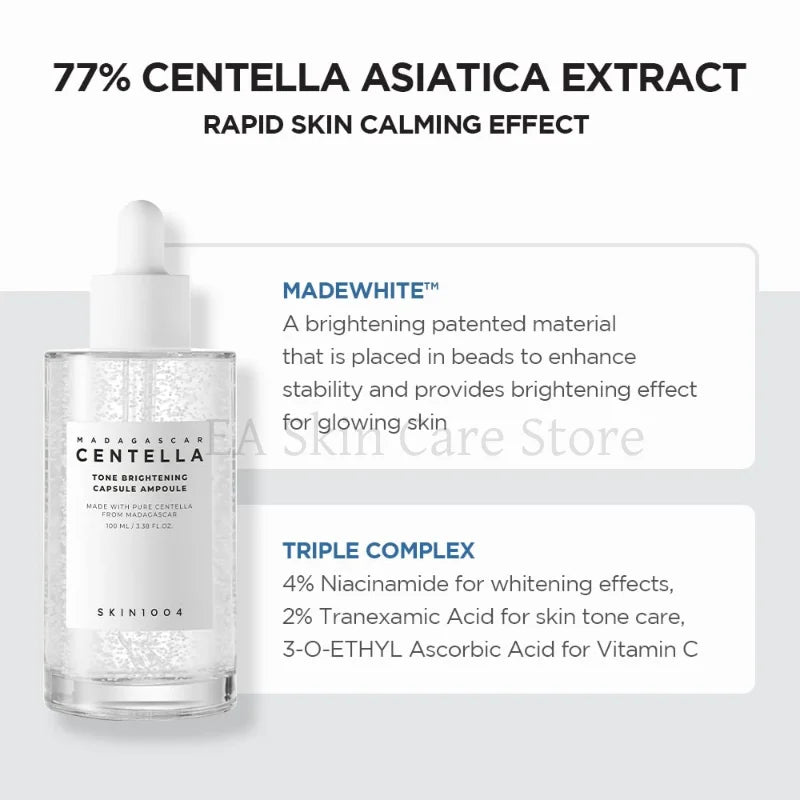 SKIN1004 Centella Skincare Coreanos Face Care 2Pcs/Set Whitening Serum Tone Brightening Capsule Ampoule Tone-up Sunscreen SPF50+