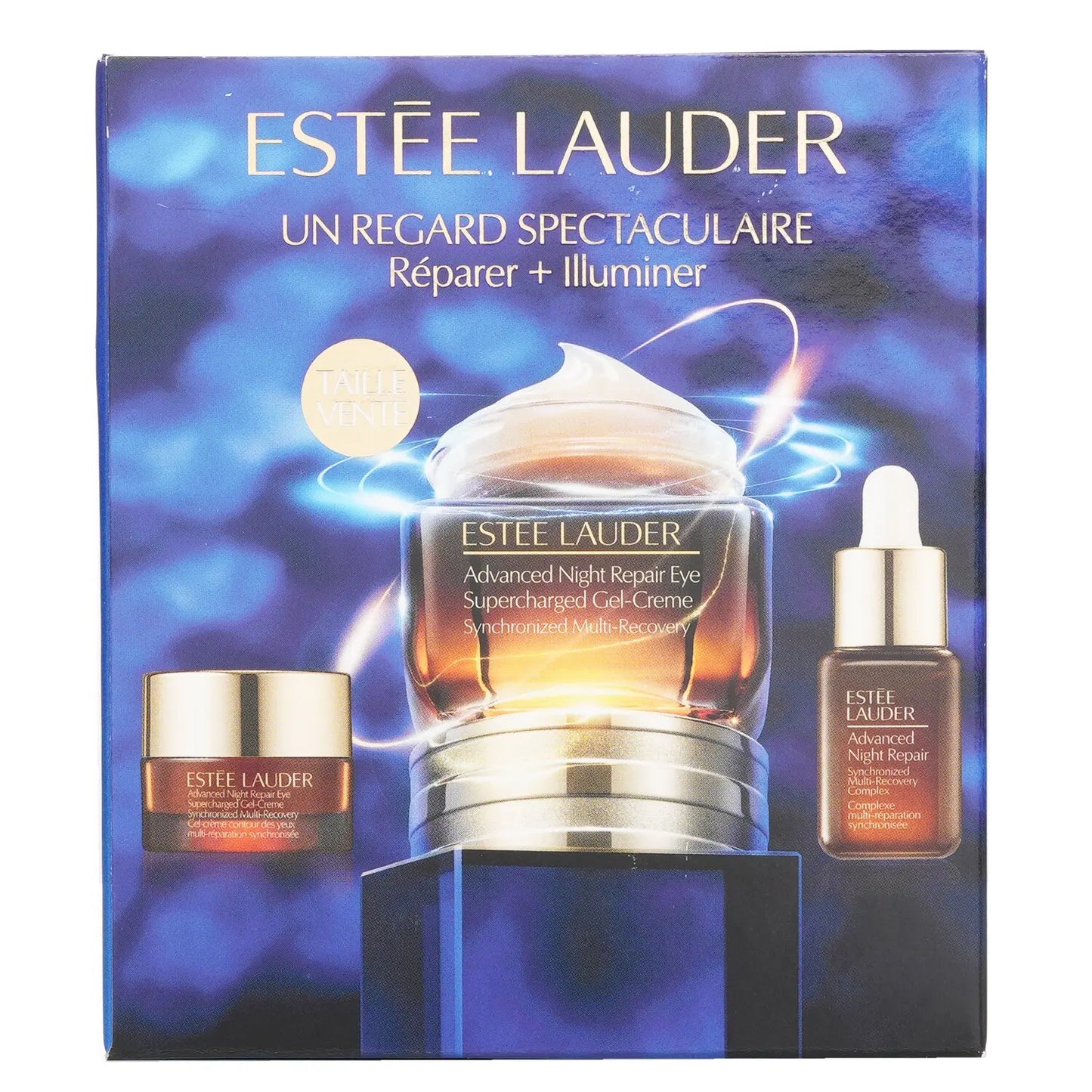Estee Lauder Major Eye Impact Trio Repair+Brighten Skincare Set: ANR Eye Supercharged Gel Cream (15ml + 5ml) + Repair Serum 7ml