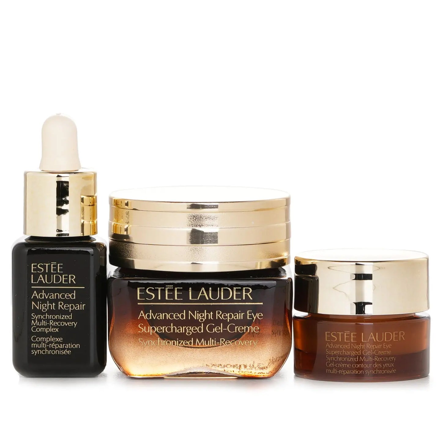 Estee Lauder Major Eye Impact Trio Repair+Brighten Skincare Set: ANR Eye Supercharged Gel Cream (15ml + 5ml) + Repair Serum 7ml