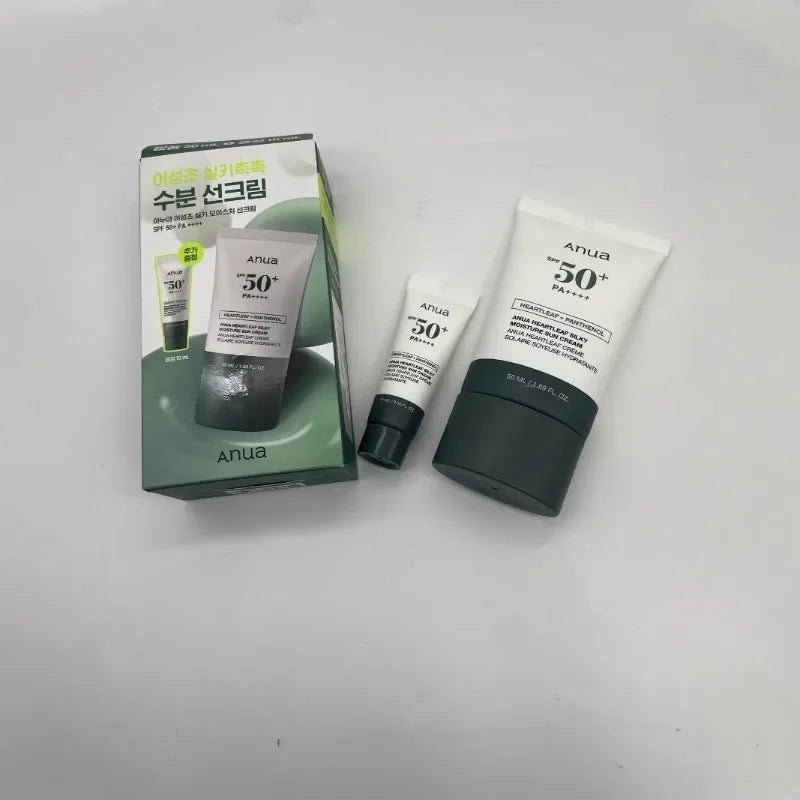 The Latest Version of Anua Houttuynia Cordata Clear Silky Sunscreen Repair Isolation 50ml + 10ml Set Box
