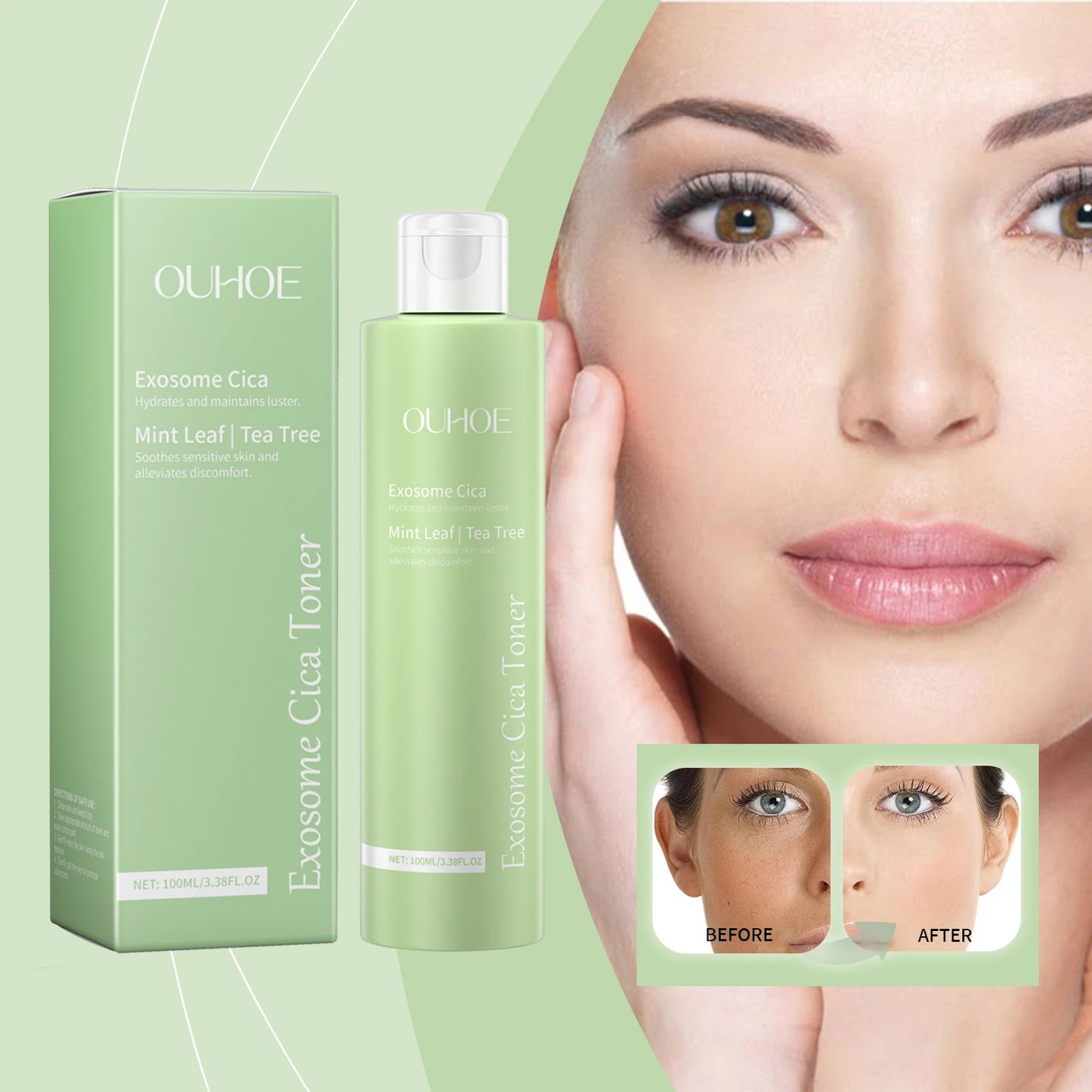 Centella Asiatica Toner Soothing & Hydrating Facial Skin, Daily Repair Refreshing Water, Sensitive Skin, Pore Minimizing
