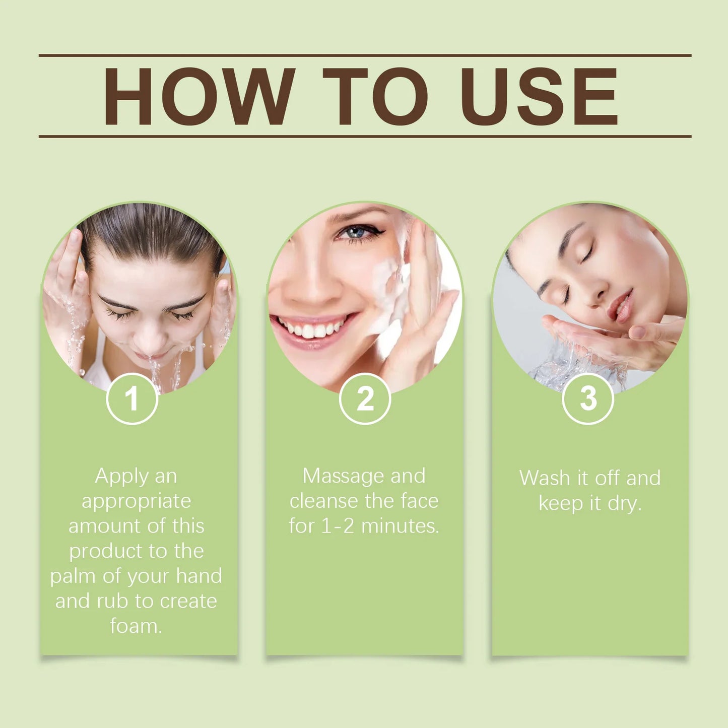 Centella Asiatica Facial Cleanser Gentle Cleaning Pore Oil-Control Moisturizing Brightening Rejuvenation Skin Face Wash Cleanser