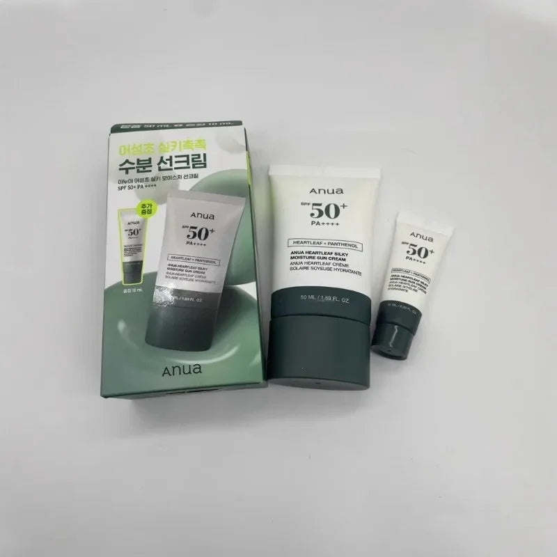 The Latest Version of Anua Houttuynia Cordata Clear Silky Sunscreen Repair Isolation 50ml + 10ml Set Box