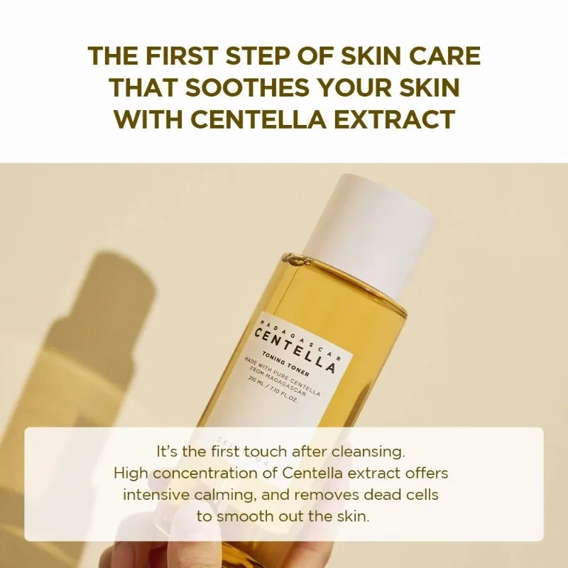 Korean Skin Care Set Centella Acne Toning Toner and Ampoule Facial Serum Soothing Daily Basic Skincare Original Products Set