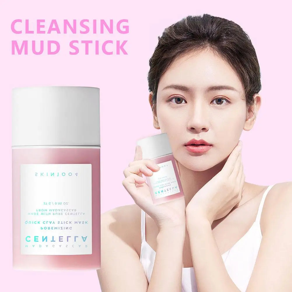 Centella Asiatica Himalayan Pink Salt Cleansing Mud Stick 27g Deep Clean Soften Moisturize Oil Control Balance Skin Care Mask
