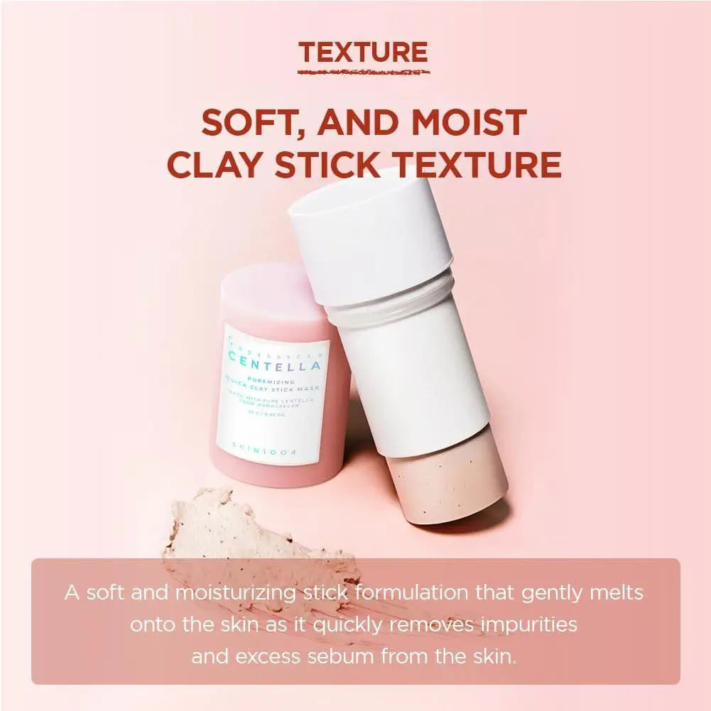 Centella Asiatica Himalayan Pink Salt Cleansing Mud Stick 27g Deep Clean Soften Moisturize Oil Control Balance Skin Care Mask