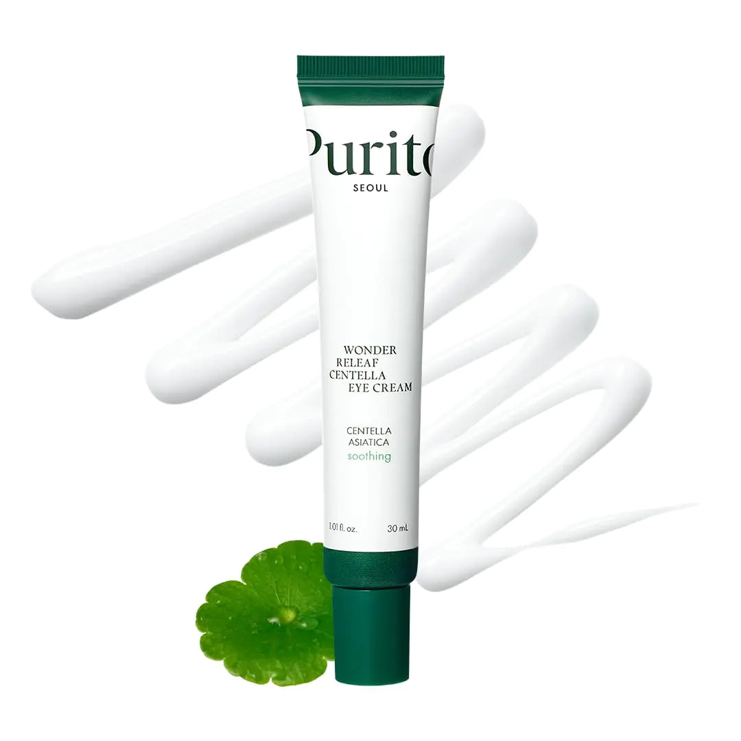 PURITO Centella Eye Cream Korean Centella for Sensitive Skin Soothing Facial Eye Cream for face Dark Circles Wrinkles Puffiness K-Beauty Vegan & Cruelty-Free 30ml 1fl.oz