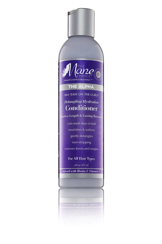 The Mane Choice The Alpha Easy On The Curls Hydration Curly Hair Conditioner Nourishing Detangling Conditioner Enriched with Biotin & Vitamin E Sulfate & Paraben-Free 8 oz