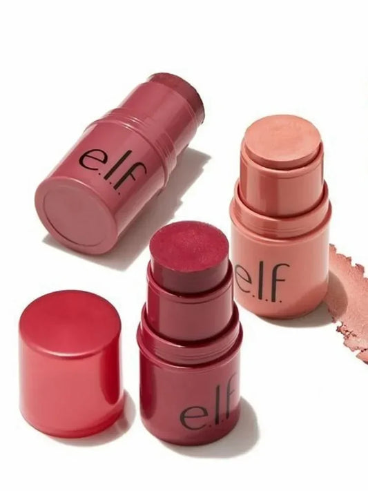 Original elf 3 in 1 Multi-purpose Stick Lipstick Blusher Stick Eye Shadow Cream Lip Cheek Makeup Stick Pretty Beauty Cosmetics
