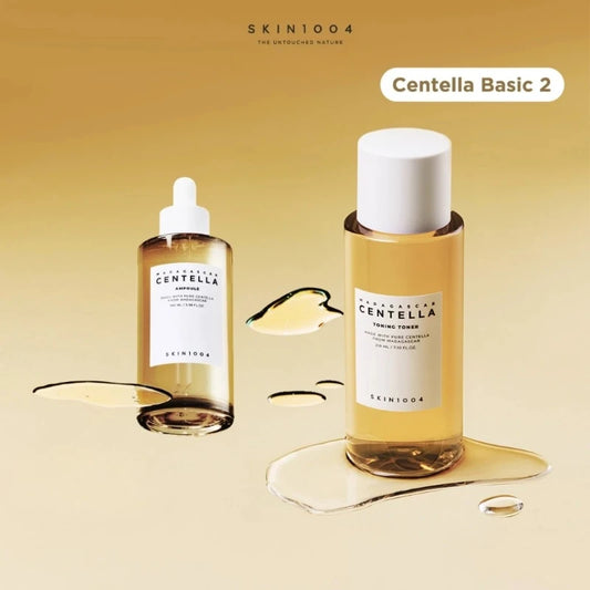 Korean Skin Care Set Centella Acne Toning Toner and Ampoule Facial Serum Soothing Daily Basic Skincare Original Products Set
