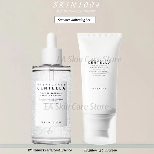 SKIN1004 Centella Skincare Coreanos Face Care 2Pcs/Set Whitening Serum Tone Brightening Capsule Ampoule Tone-up Sunscreen SPF50+