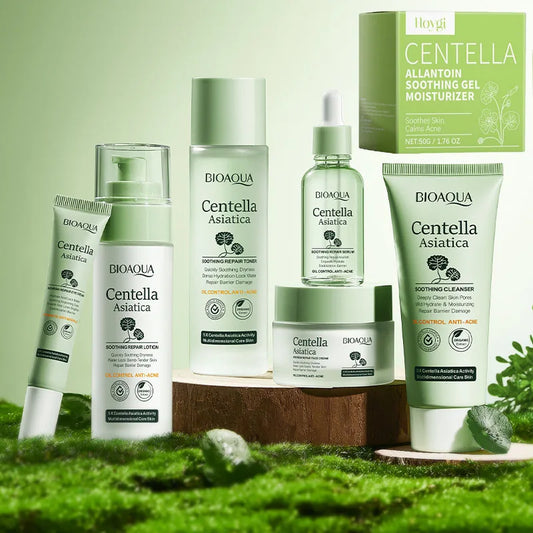 Centella Asiatica Travel Size Skin Care Sets Moisturizing Face Cream / Serum / Cleanser/ Eye Cream Anti Dark Circles Eye Cream