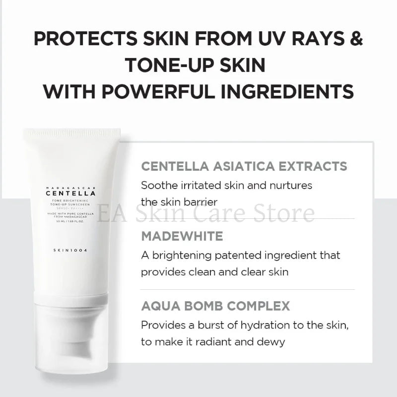 SKIN1004 Centella Skincare Coreanos Face Care 2Pcs/Set Whitening Serum Tone Brightening Capsule Ampoule Tone-up Sunscreen SPF50+