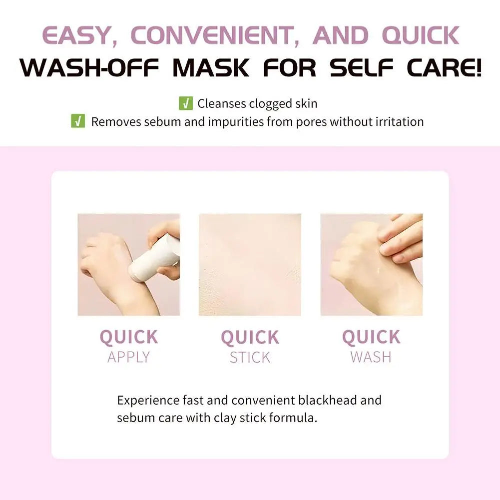 Centella Asiatica Himalayan Pink Salt Cleansing Mud Stick 27g Deep Clean Soften Moisturize Oil Control Balance Skin Care Mask